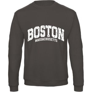 Sweatshirt 2-210 Boston-Massachusetts - Dgrijs, xS