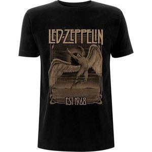 Led Zeppelin - Faded Falling Heren T-shirt - M - Zwart