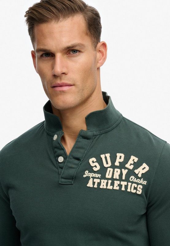 Superdry Vintage Athletic Korte Mouw Poloshirt Groen S Man