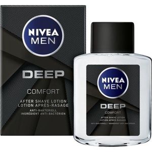 NIVEA MEN Deep Aftershave Lotion - 100 ml - Voordeelverpakking 12 stuks