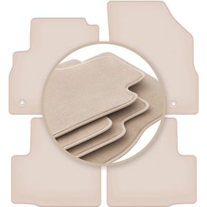 PREMIUM beige vloermatten voor: Opel Astra K sedan, hatchback, stationwagen 2015-