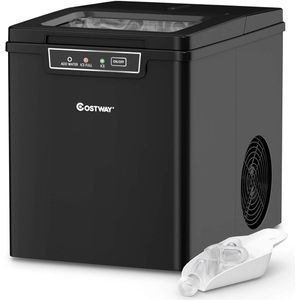 IJsblokjesmachine 12 kg/24 uur, 1,85 liter, 9 ijsblokjes in 8 min, ideaal voor thuis en horeca