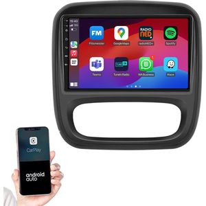 Geschikt voor Renault Traffic 2015-2021 | 9"" Android 14.0 Autoradio | Apple CarPlay & Android Auto | 2GB RAM & 32GB opslag | Draadloze verbinding | HD Touchscreen | FM, AM, DAB+ Radio | Bluetooth handsfree bellen