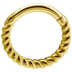 18 Karaat Goud Helix Ring - Twisted Touw