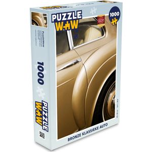 Puzzel Bronze klassieke auto - Legpuzzel - Puzzel 1000 stukjes volwassenen