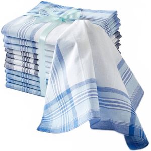 Sterke zuiver katoenen zakdoeken - pak van 12