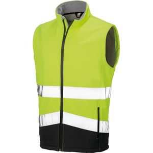 Bodywarmer Unisex L Result Mouwloos Fluorescent Yellow / Black 100% Polyester