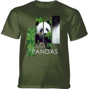 T-shirt Protect Giant Panda Split Portrait Green XL