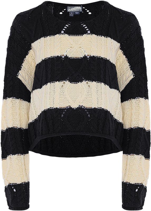 DreiMaster - Vintage - Trui - Beige/Zwart - Losse Pasvorm - Lange Mouw