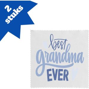 Akyol - best grandma ever brillendoekjes - Oma - oma mama - moederdag - cadeau - verjaardag - oma - 17,8 bij 17,8 cm - 2 stuks