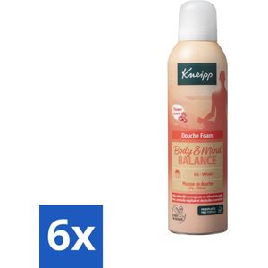 6 x Kneipp - Douche schuim - Body & Mind Balance - Iris & Vetiver - 200 ml - Douche Foam - Ontspanning - Balans - Iris - Vetiver