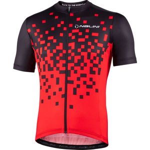 Nalini - Heren - Fietsshirt - Korte Mouwen - Wielrenshirt - Zwart - Rood - NEW ATLANTA - XL