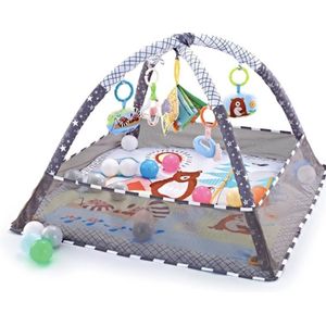 Baby Speelkleed - Multifunctionele Educatief Speelmat - Grijs Speelkleed - Baby Frame - Speelkleed baby 5in1 + Buikligtrainer - Babygym Met