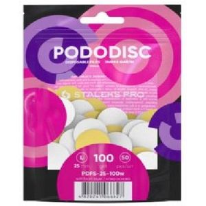 Staleks Pododisc Overlays Wit Zachte Basis L 100 korrel 50 stuks