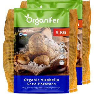 Biologische Pootaardappelen Vitabella A 28/35 - 10 kg - Plantgoed - Skal En Nak-Gecertificeerd - Oogst Na 90 Dagen - Lang Ovale Vorm - Ziekteresistentie Tegen Phytophthora - Robuust Tegen Schurft - Geschikt Voor Koudere Bodems - Organifer