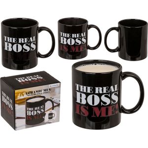 The Real Boss mok - Mok voor de echte baas - 325 ml - Koffie mok - Grappige mokken