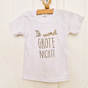 Shirt Aankondiging zwangerschap Ik word grote nicht | korte mouw | wit | maat 98 | zwangerschap aankondiging bekendmaking Baby