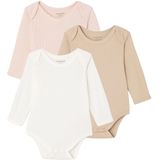 Set van 3 - Rompertjes - Ecru - Ajour en Interlock Breisel - 100% Biologisch Katoen