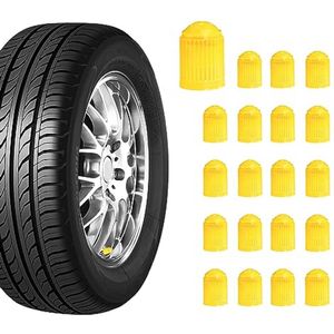 20 stuks ventieldoppen voor auto en fiets - Kunststof met O-ring