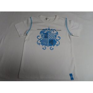 Dirkje - T shirt - Jongens - Wit / blauw - Legend of the century - 3 jaar 98
