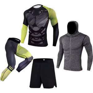 E-shop4u® - Winter Thermokleding Set Mannen - Wintersport - Onderkledng - Stretch - Warm Base Layer - Compressie - Lange Mouwen - Maat XS - Grijs/Zwart