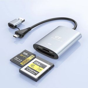 2-in-1 CFexpress en SD-kaartlezer met USB 3.2 Gen 2