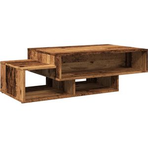 vidaXL - Salontafel - 105x55x32 - cm - bewerkt - hout - oud - houtkleurig