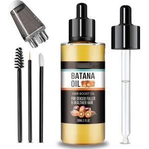Batana Oil - Serum - Incl Applicator + Olie Haarkammen - Haargroei Olie - Incl. Ebook - Haar Vitamines - Biologisch - Wonderolie - Incl. Ebook - Sinterklaas Cadeautjes - Black Friday Deals 2025