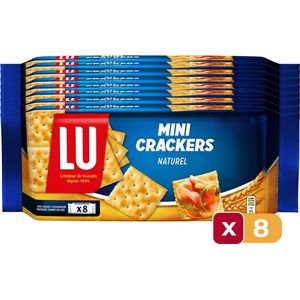 Mini crackers naturel - Lu - 250 g - 8 Stuks - Snack - Toast - Voordeelverpakking