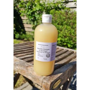 Biologische Marseille vloeibare shampoo en douchegel met Rozemarijn en Pachouli - keratine - camelina olie 500ml
