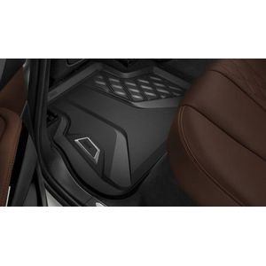 Rubberen Automatten Achterzijde voor BMW X5 (G05) & X5M (F95) - Tweedelig - Slijtvast - Incl. LCI Modellen - Zwart - Thermoplastische Elastomeren