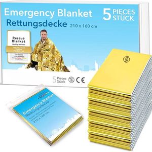 Equivera Nooddeken - Nooddeken - Isolatiedeken - Reddingsdeken - Thermodeken - Overlevingsdeken - Noodpakket - Waterdicht - Survival Kit