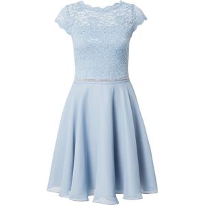 SWING - Cocktailjurk - Lichtblauw - Korte Lengte - Effen Motief