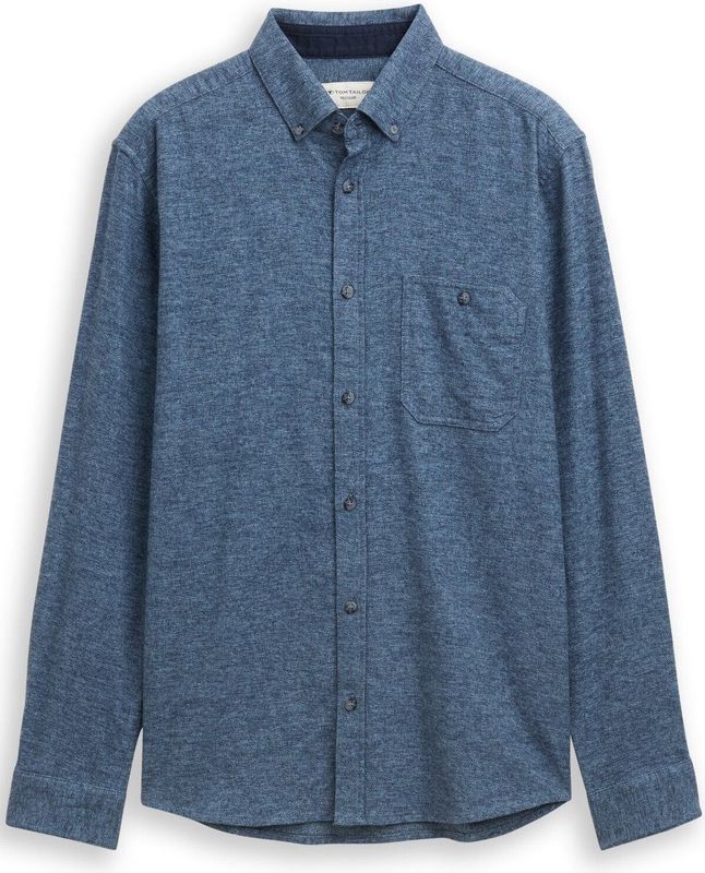 TOM TAILOR - Enziaan - Overhemd - Katoen - Regular Fit - Lange Mouw