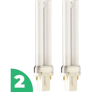 Sidef Spaarlamp G23 2 Pin - 11W (PL-S, Dulux S) - Koel Wit Licht - Niet Dimbaar - 2 stuks