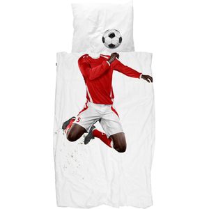 Snurk Soccer Champ dekbedovertrek rood donker 140 x 220 cm