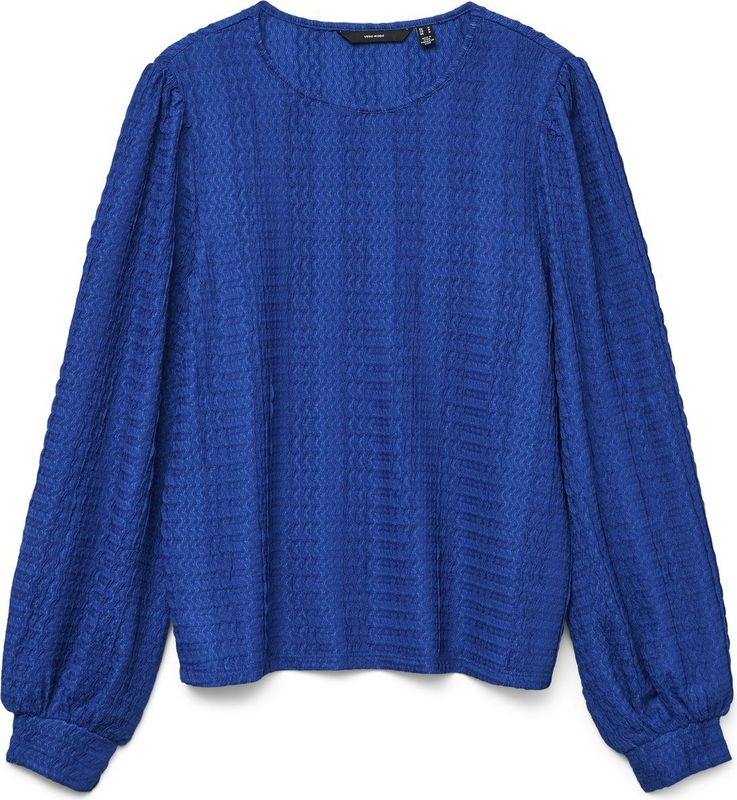 Vero Moda - Vmjasmin Ls O-neck Top Jrs Ga 10333293 - T-shirt - Surf The Web - Dames