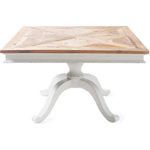 Riviera Maison Eettafel Vierkant - Château Belvédère Dining Table - 130x130 cm - Wit