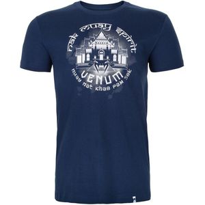 Venum Thai Temple Katoenen T-shirt Blauw - M