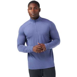 Smartwool - Active 1/4 Zip - T-shirt - Blauw - Technisch - Lange Mouwen