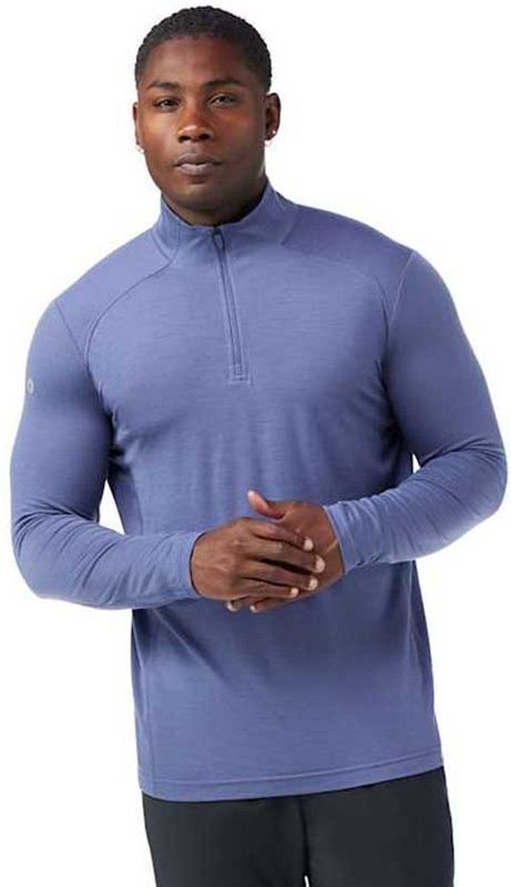 Smartwool - Active 1/4 Zip - T-shirt - Blauw - Technisch - Lange Mouwen