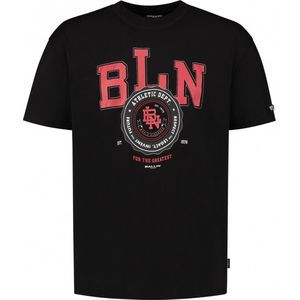 Ballin Amsterdam - Heren Oversized fit T-shirts Crewneck SS - Black - Maat XS
