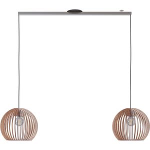 Lightswing® Twin Ophangsysteem voor twee Hanglampen tot 3,5 KG per lamp- Roestvrij Staal - 75cm Verplaatsbare Verlichting - Verstelbare Lamp Systeem