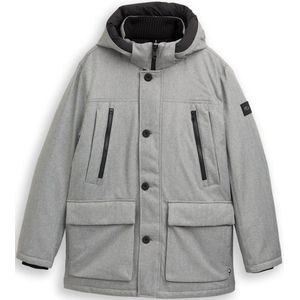 TOM TAILOR - Winterparka - Grijs - Gevoerd - Met Capuchon