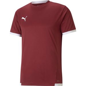 Puma Teamliga Shirt Korte Mouw Kinderen - Bordeaux / Wit | Maat: 176
