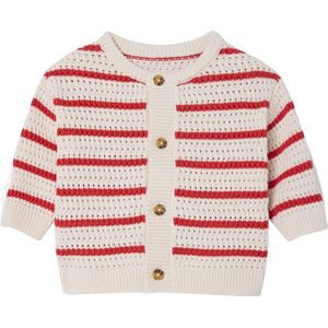 Gebreid Vestje - Rood - Voor Baby's - Gestreept - Katoen