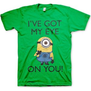 Minions I Got My Eye On You T-Shirt Green-S