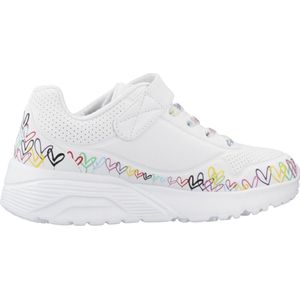 SKECHERS - Uno Lite - Sneakers - Wit - Heart Craze