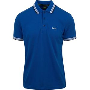 HUGO BOSS Paddy regular fit polo - heren polo korte mouw - blauw (contrast) - Maat: 6XL