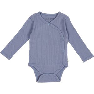 Little Dutch Rib Blue - Jongens & Meisjes - Romper overslag lange mouw - Maat 50/56